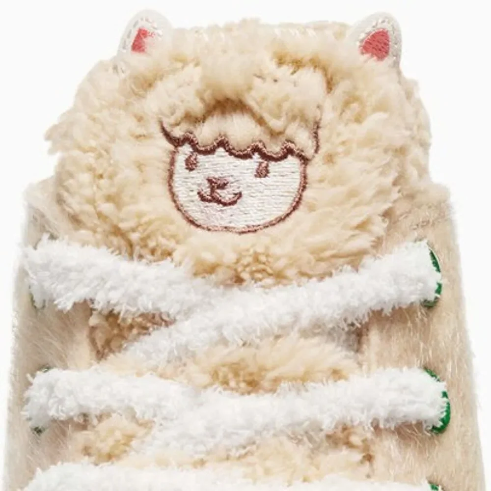 Converse CTAS Miso Glaze Alpaca Faux Fur Hi Top Sneakers + Bag Women's 9.5 NIB